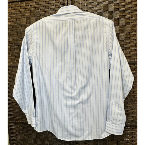 Brooks Brothers Regent Blue Stripe Button Down Dress Shirt Mens 16 1/2 36 - Picture 8 of 9